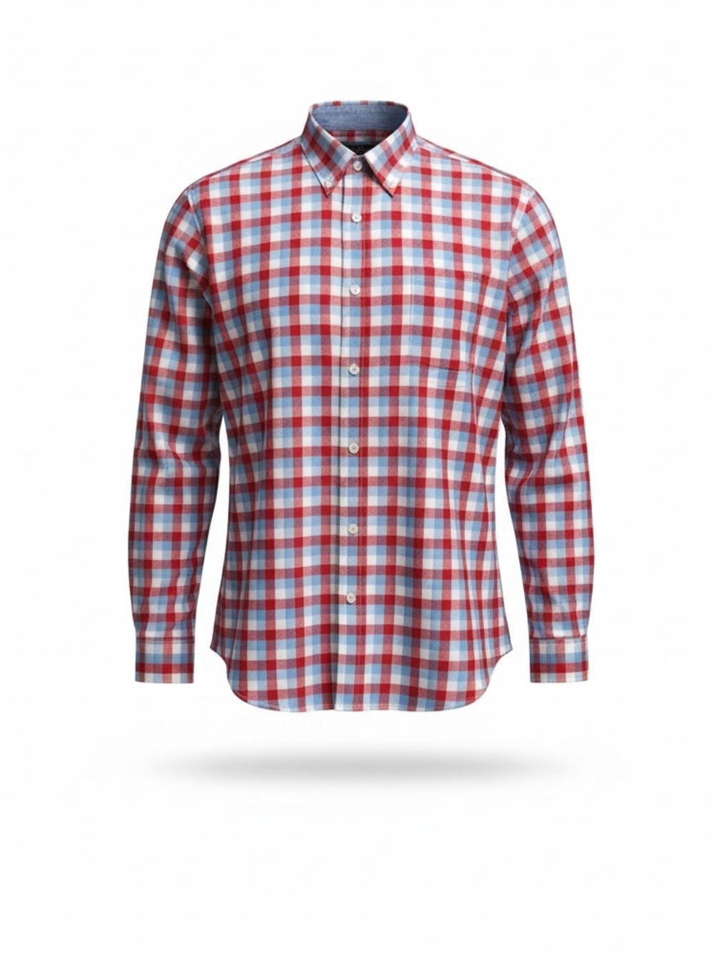 JAMES TATTERSALL Men’s red and blue check long sleeve shirt size‎ XXL